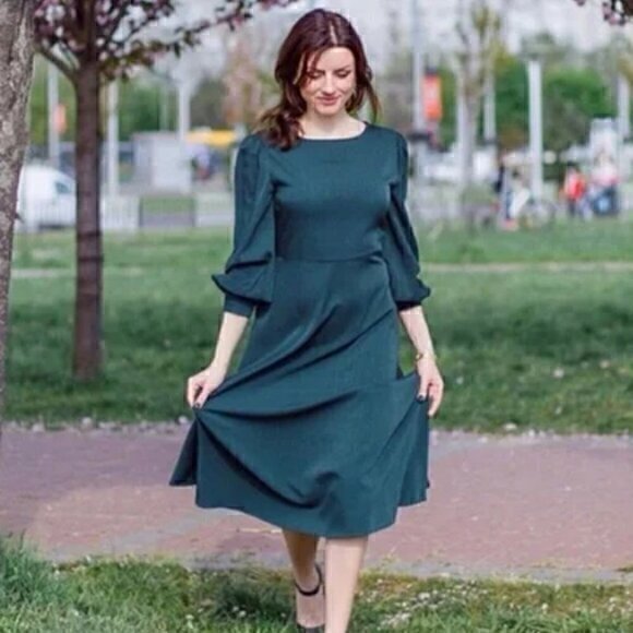 LAST ONE!!! ZARA Textured Midi Dress - Picture 1 of 11